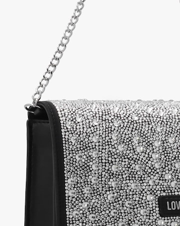 Love Moschino Glimmer Black Embellished Evening Bag