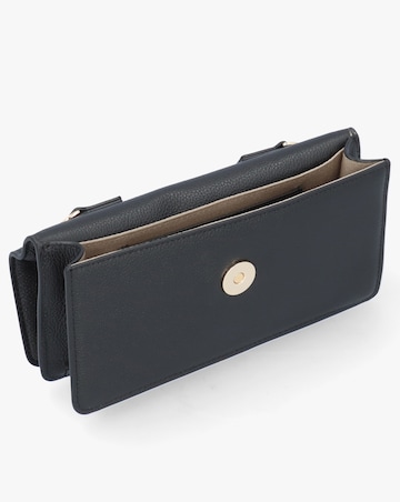 Emporio Armani Mini Black Tumbled Leather Cross-Body Bag