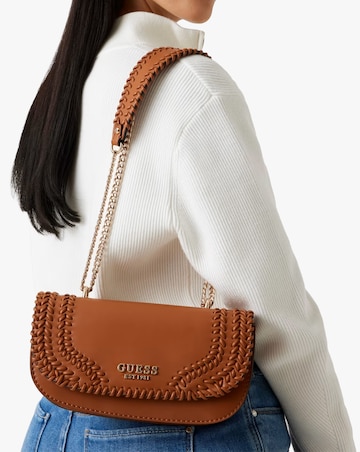 Guess Tatum Convertible Caramel Cross-Body Bag