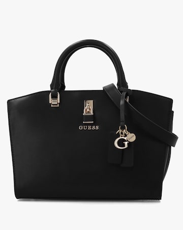 Guess Queensland Luxury Black Satchel Bag