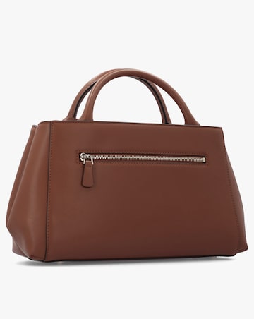 Guess Carrie Girlfriend Cognac Satchel Bag