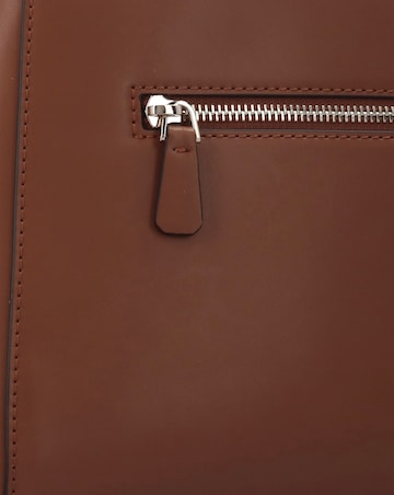 Guess Carrie Girlfriend Cognac Satchel Bag