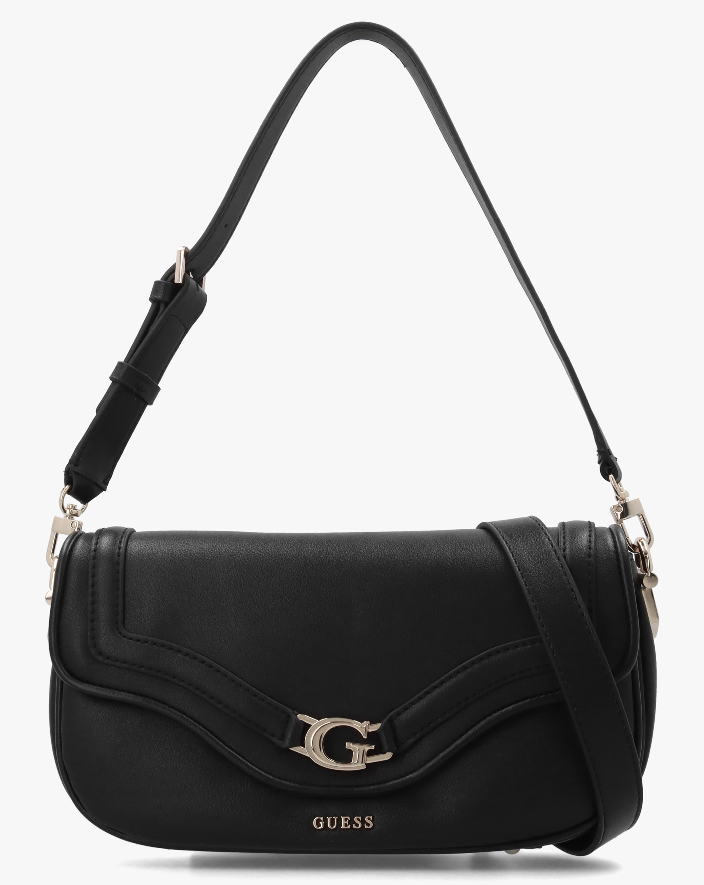 New In - Guess Dea Flap Black Shoulder Bag