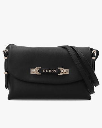 Guess Lefia Large Flap Black Shoulder Bag