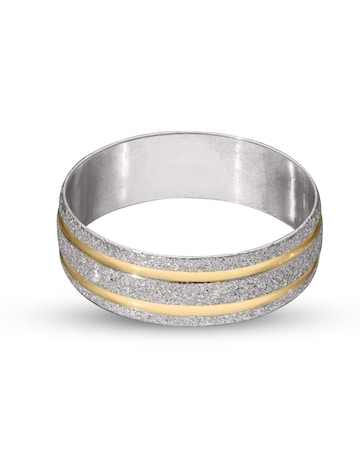 9ct 6mm frosted wedding band ring