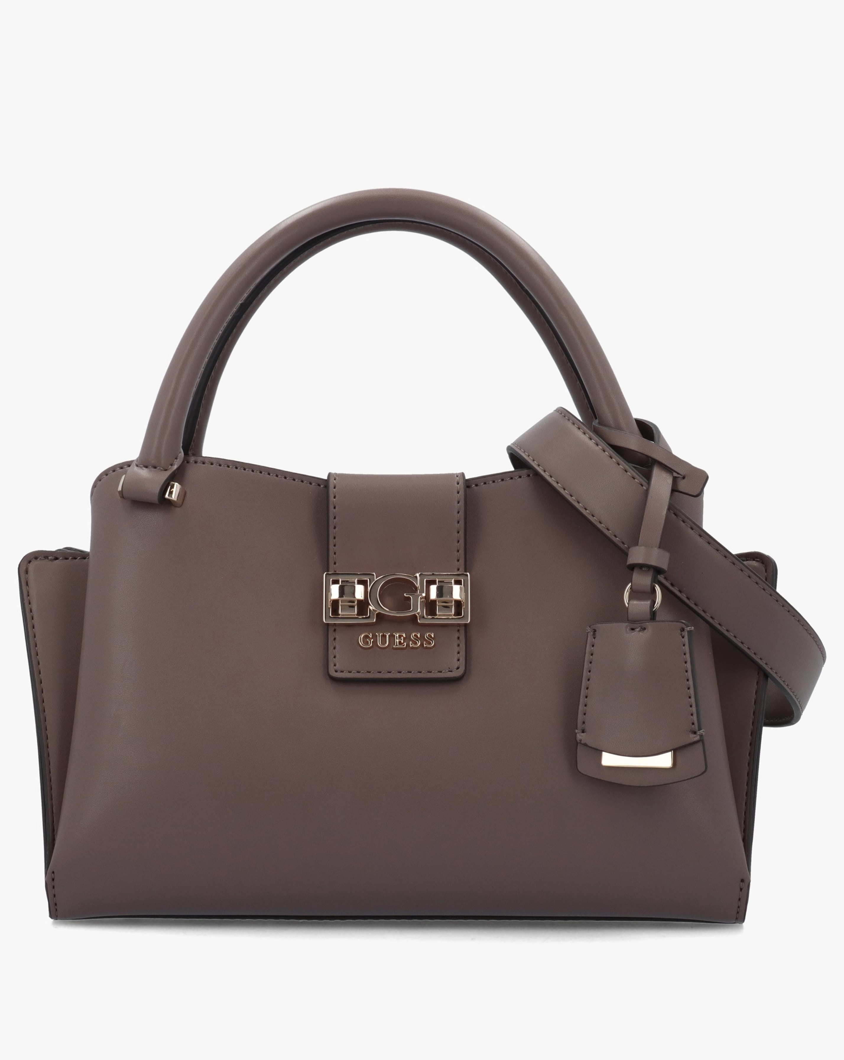 New In - Guess Jane Small Dark Taupe Satchel Bag