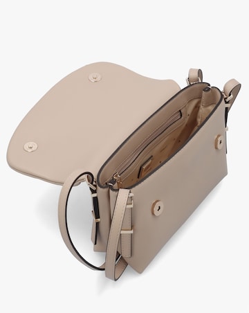 Guess Lefia Large Flap Taupe Shoulder Bag