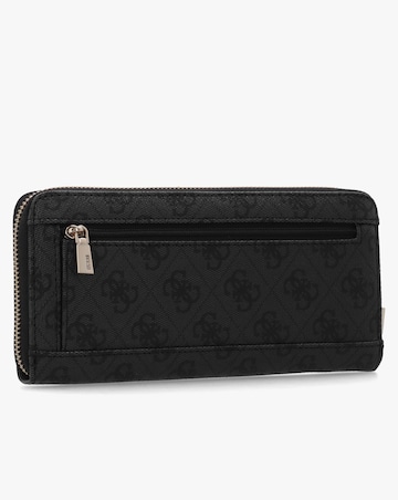 Guess Laurel II Large Coal Logo Zip Around Wallet