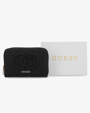Guess Calebra Medium Black Zip Around Purse