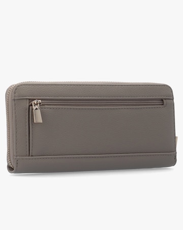 Guess Laurel II Large Dark Taupe Zip Around Wallet