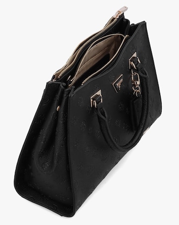 Guess Cresidia II Society Black Satchel Bag