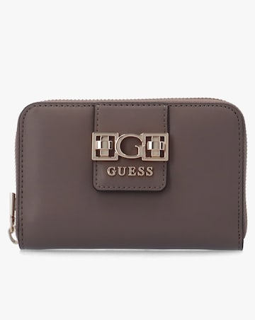 Guess Jane Medium Dark Taupe Zip Around Wallet