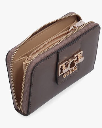 Guess Jane Medium Dark Taupe Zip Around Wallet