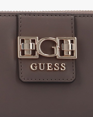 Guess Jane Medium Dark Taupe Zip Around Wallet