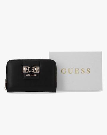 Guess Jane Medium Black Zip Around Wallet
