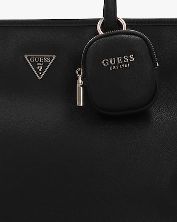 Guess Large Power Play 3 Black Logo Tech Tote Bag