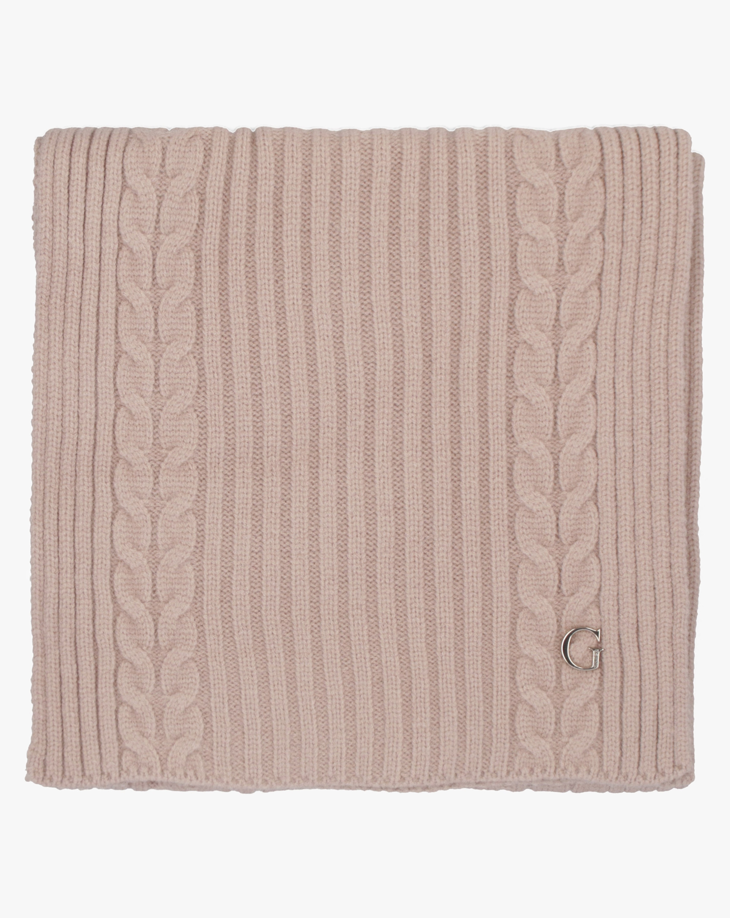 New In - Guess Pink Knitted G Logo Scarf