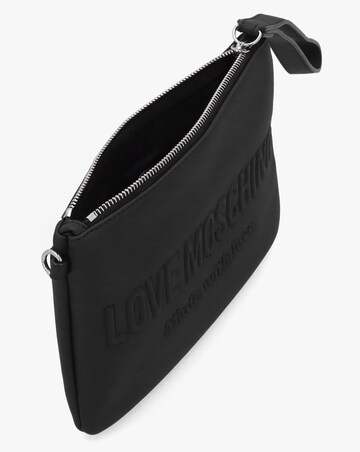 Love Moschino Signature Logo Black Shoulder Bag