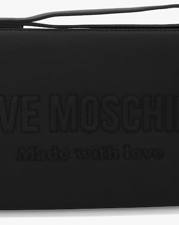 Love Moschino Signature Logo Black Shoulder Bag
