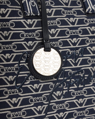 Emporio Armani Canvas Jacquard Denim Tote Bag