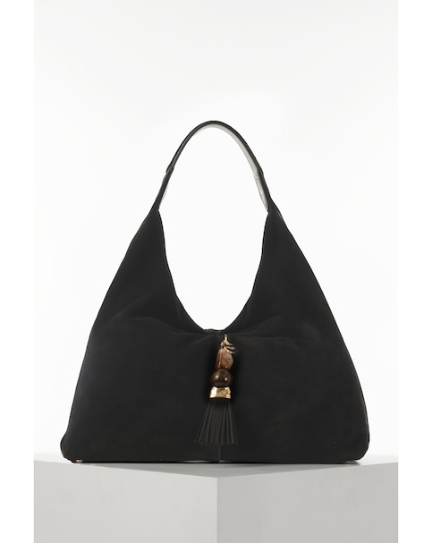 Luella Grey  Pandora Black Suede Hobo
