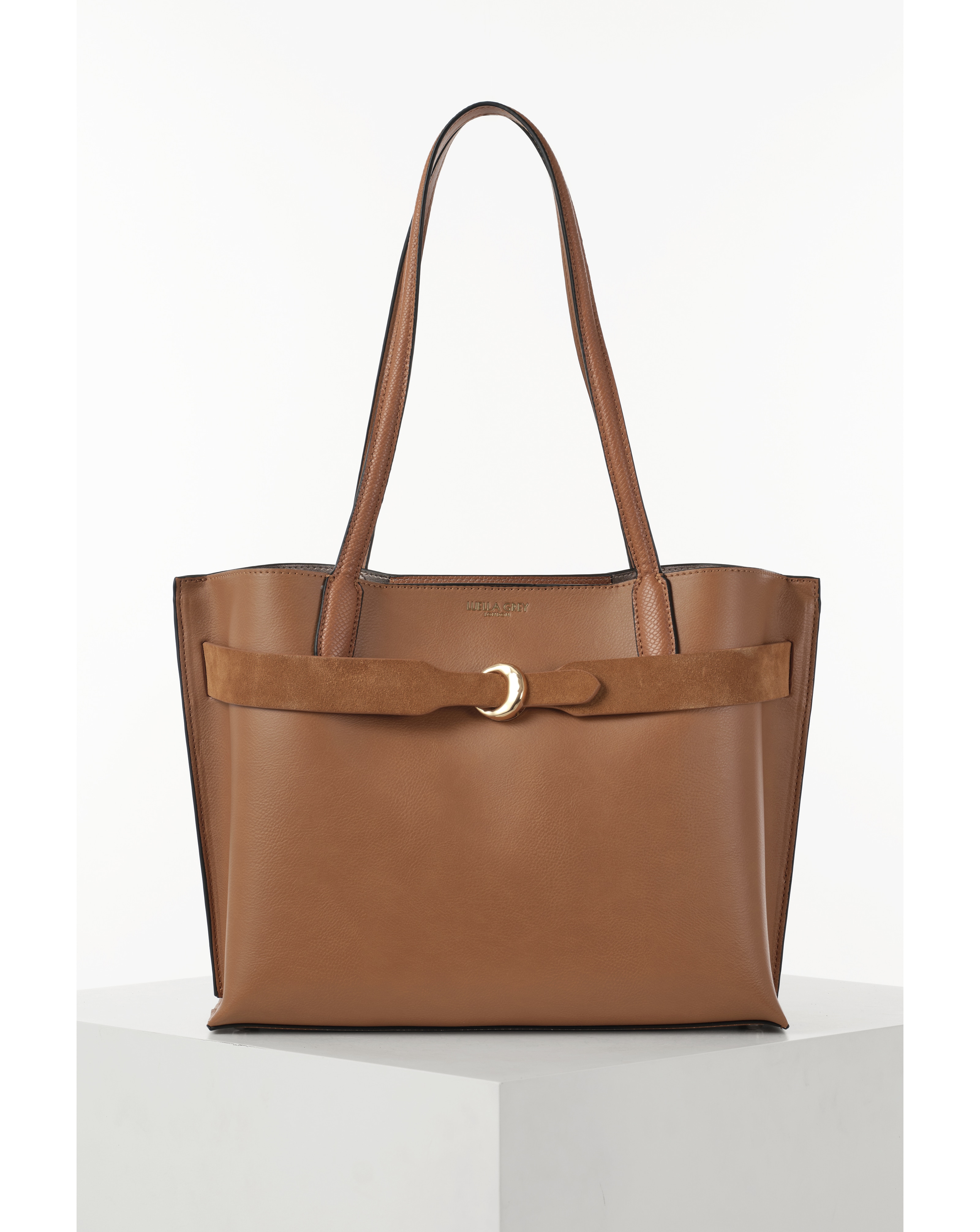 New In - Luella Grey Connie Camel Laptop Tote