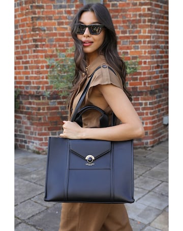 Luella Grey  Darcy Black Laptop Tote