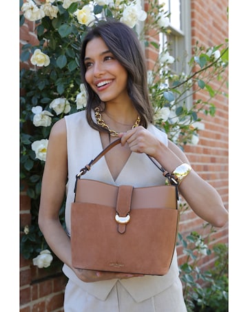 Luella Grey Indra Camel Bucket Crossbody