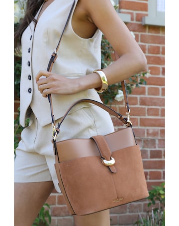 Luella Grey Indra Camel Bucket Crossbody