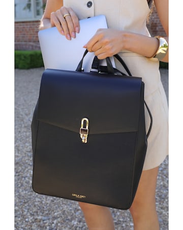 Luella Grey Hilda Black Laptop Rucksack