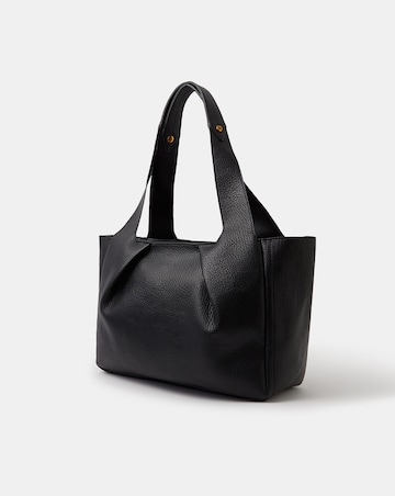 Accessorize Pleated Faux Leather Shoulder Bag