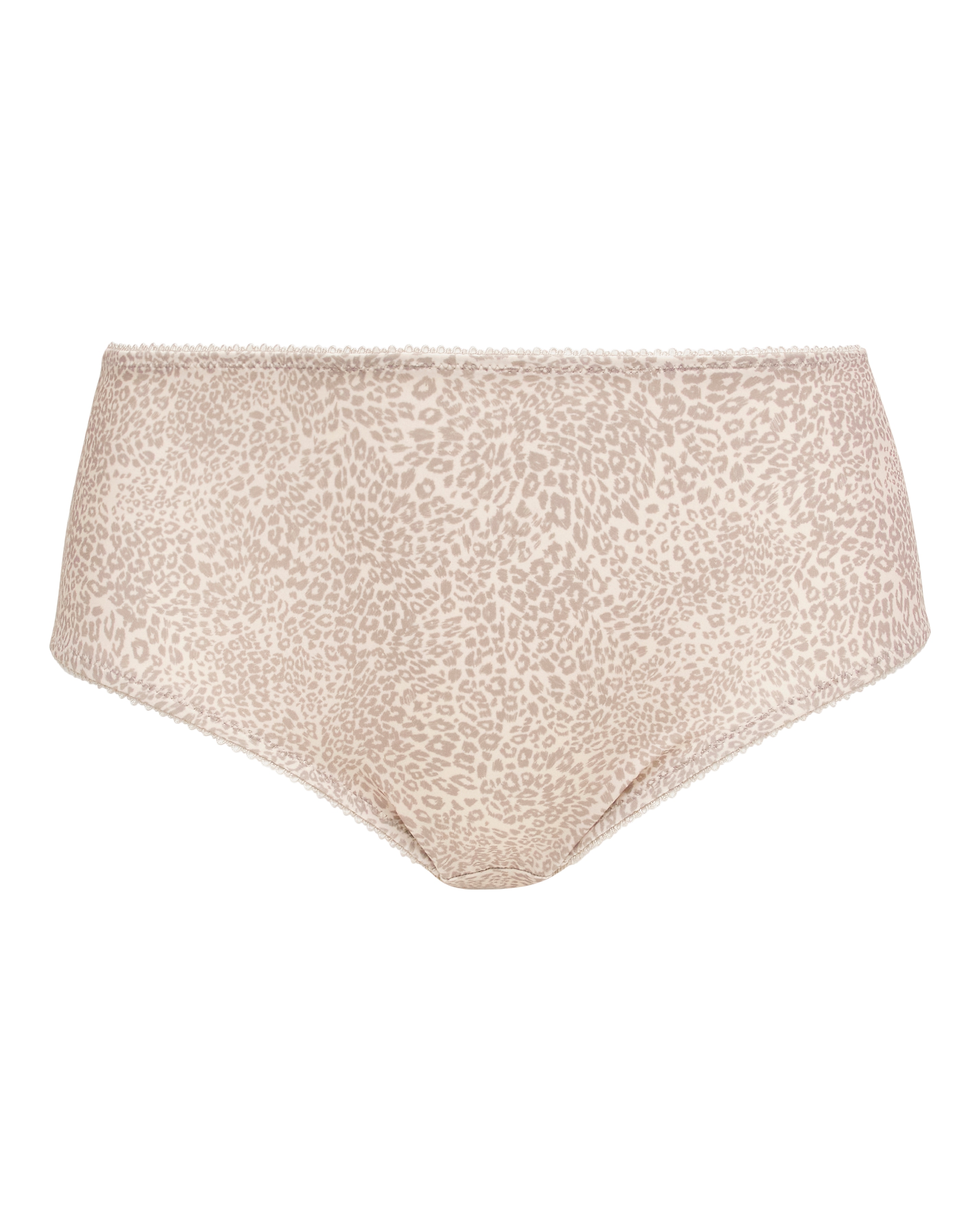 Goddess Plus Size Kayla Printed Full Fit Briefs In Taupe leo | UK Size L Women's