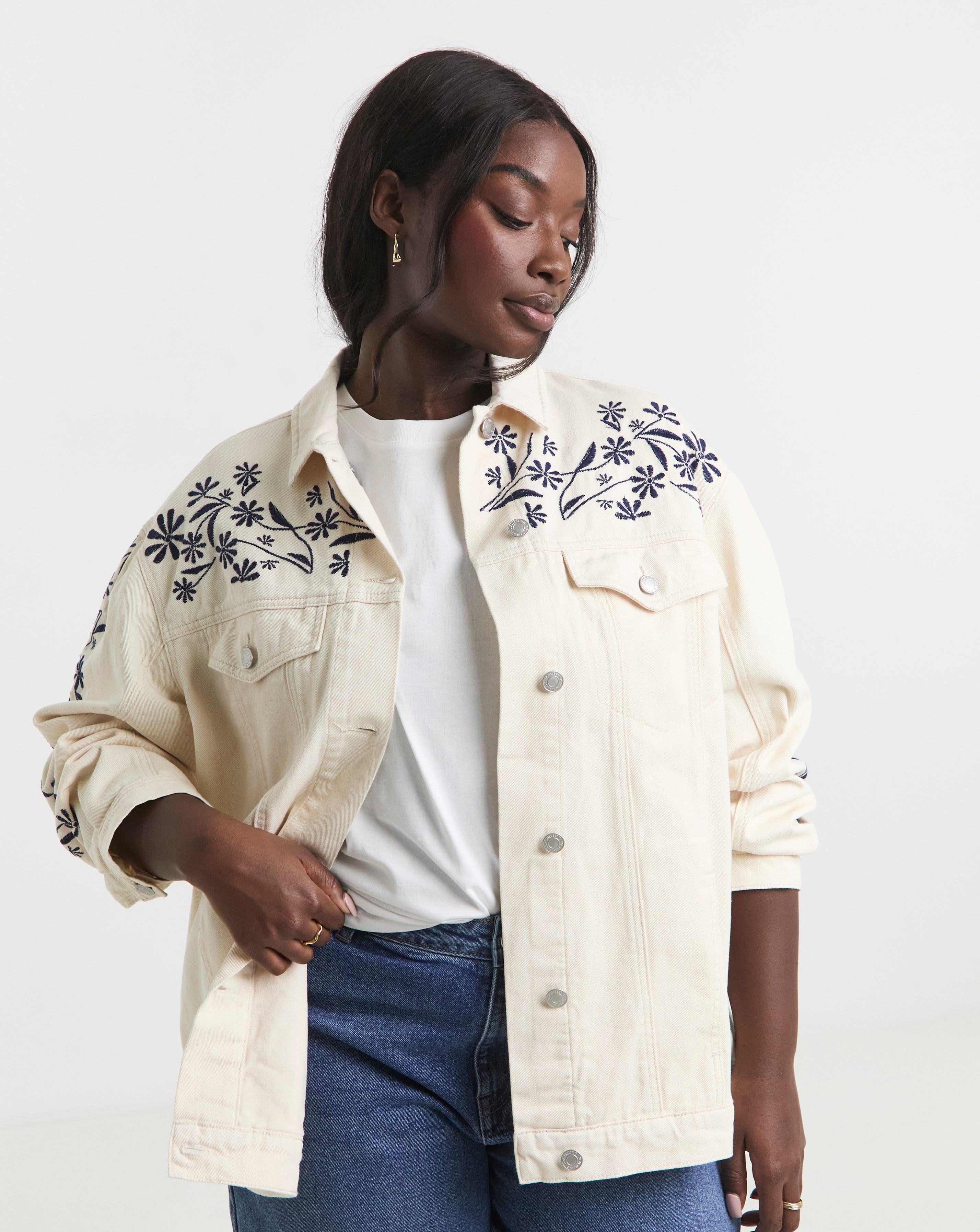 Simply Be Floral Embroidered Jacket