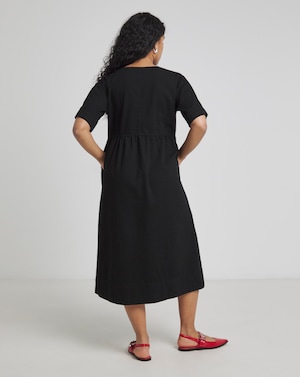 Simply Be Denim Tie Front Midi Dress - Image 6
