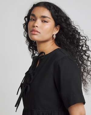 Simply Be Denim Tie Front Midi Dress - Image 7