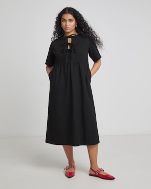 Simply Be Denim Tie Front Midi Dress - Image 3