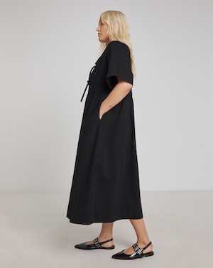Simply Be Denim Tie Front Midi Dress - Image 5