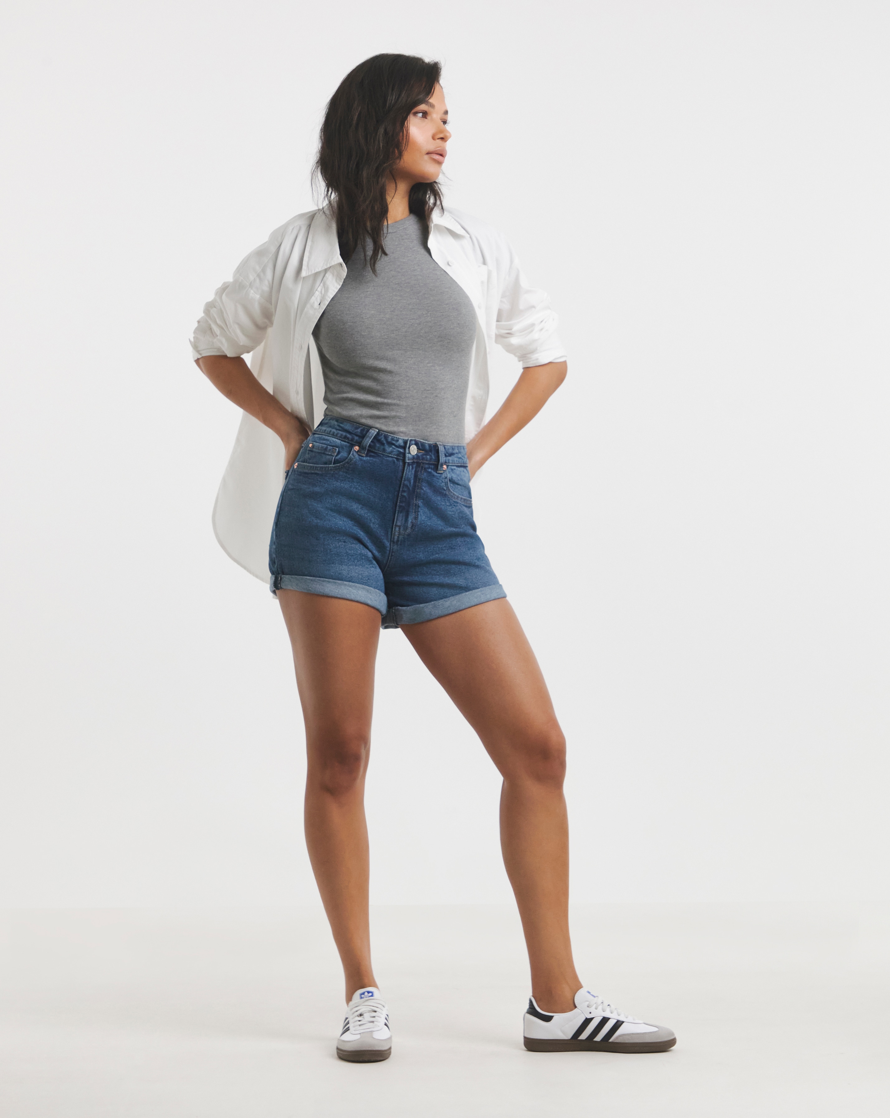 Simply Be 99 1 Blue Loose Mom Short