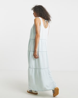 Lightweight Denim Smock Maxi Dress - Image 2