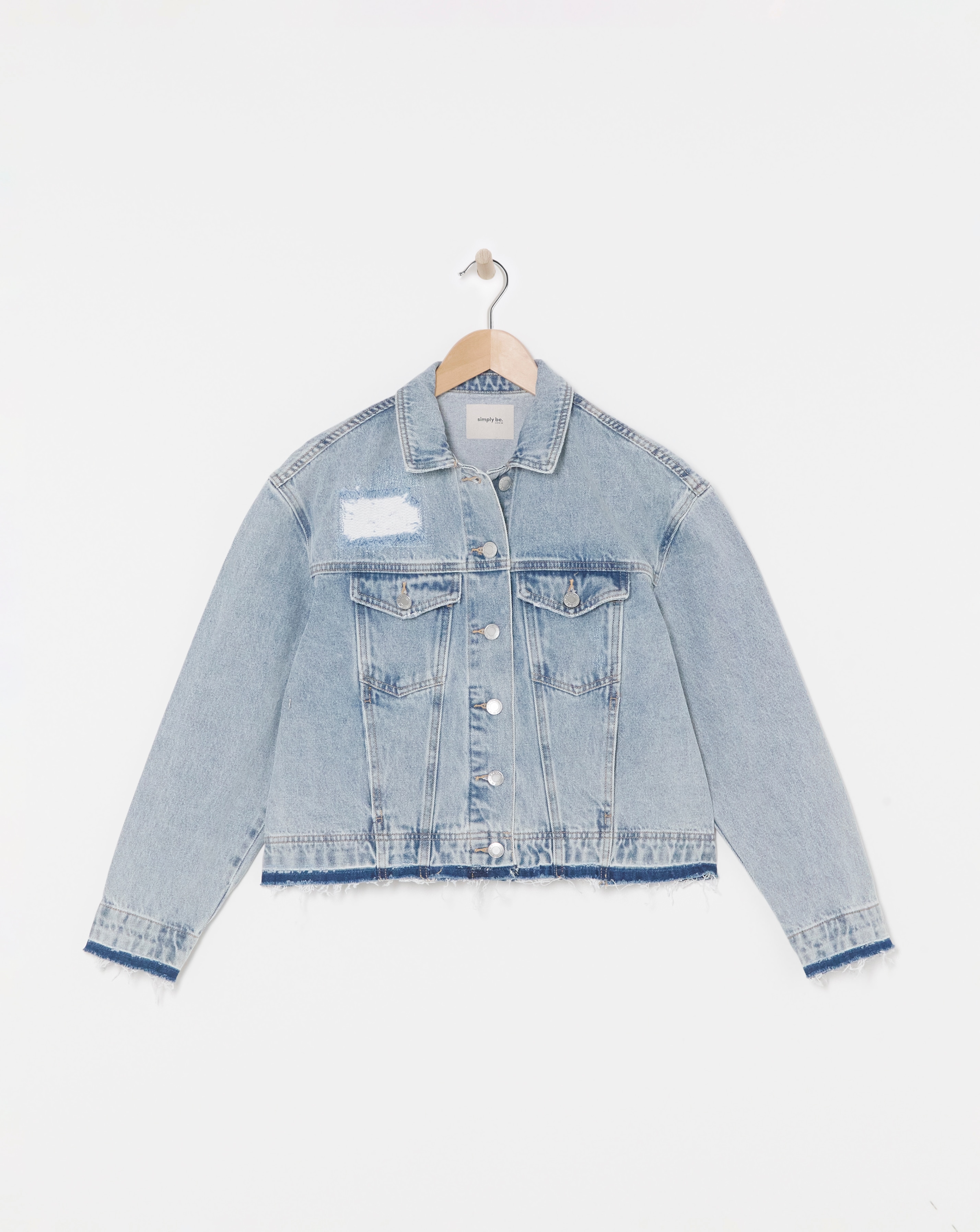 Simply Be Rip And Repair Denim Jacket