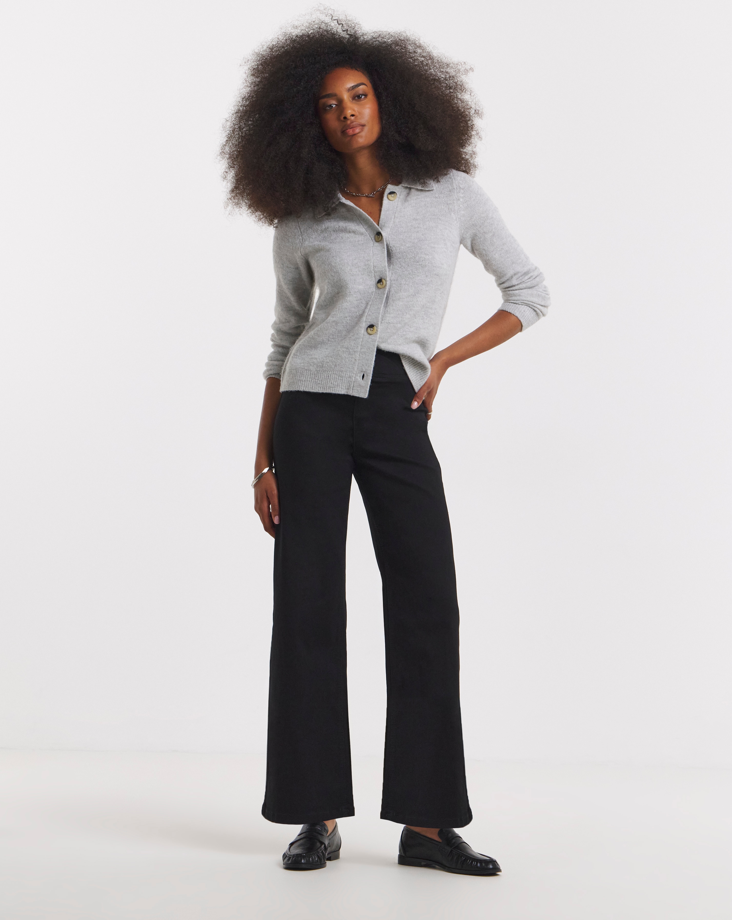 Black Wide Leg Weekender Jeggings