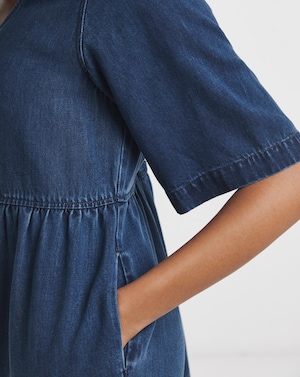SBE Indigo Midaxi Denim Smock Dress - Image 4
