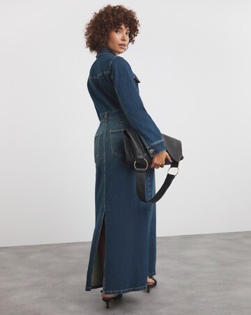Dark Wash Maxi Denim Dress