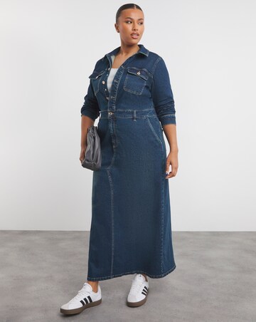 Dark Wash Maxi Denim Dress