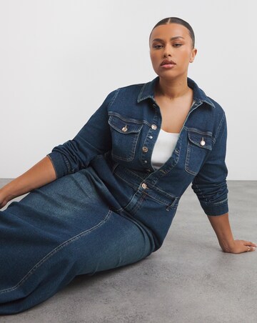 Dark Wash Maxi Denim Dress