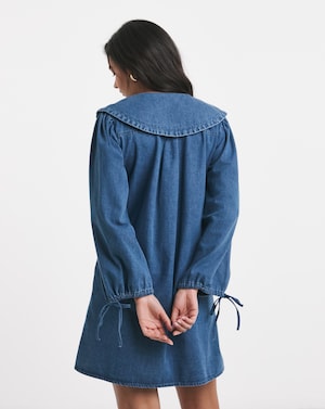 Simply Be Oversized Collar Denim Dress - Image 2