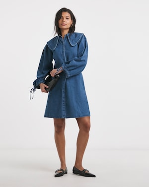 Simply Be Oversized Collar Denim Dress - Image 1