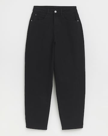 Washed Black Barrel Jean