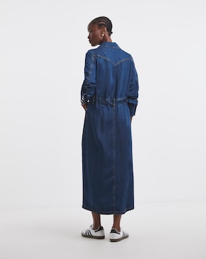 Dark Wash Midaxi Dress With Tencel TM - Image 2