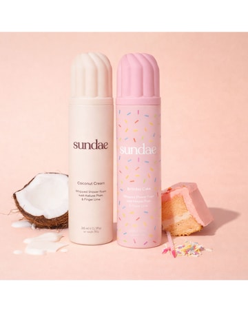 Sundae Birthday Cake & Coconut Cream Whipped Shower Foam Gift Set